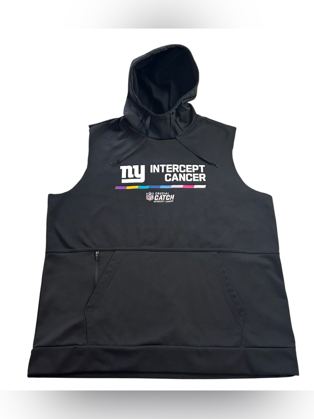 Nike New York Giants Crucial Catch On-Field Mens XL Therma-FIT Sleeveless Hoodie